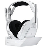 Logitech G Astro A50 X Omni-Platform Wireless Gaming Headset + Base Station for PS5, Xbox, PC: PLAYSYNC Video & Audio Switcher, HDMI 2.1 4K 120Hz VRR, <24 bit/48 kHz, 24hr Battery, 2.4GHz & BT - White