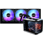 Asus Rog Ryuo Iv Slc 360 Argb Liquid Cpu Cooler, 6.67" Amoled Display, 360mm Radiator, 3x 120mm Mf 12c Argb Fans, 2650 Rpm Speed, 71.44 Cfm Fan Airflow, Black