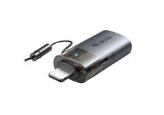 Mcdodo OT-7850 - 2‑in‑1 USB‑A to Lightning Adapter with TF Card Reader, High‑Speed Data Transfer, Zinc Alloy Build
