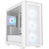 ASUS A21 Plus Mini Tower PC Case Mesh Support Hidden Connectors 360mm Radiators Ample Cable Management w/ 4x ARGB Fans - White