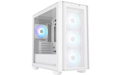ASUS A21 Plus Mini Tower PC Case Mesh Support Hidden Connectors 360mm Radiators Ample Cable Management w/ 4x ARGB Fans - White