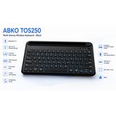 ABKONCORE TOS250 Multi-Device OS RGB BackLighting Wireless BlueTooth 5.1 Connectivity W/Type-C Charging Port-Slim 78Keys Compa KeyBoard