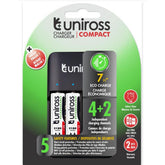 Uniross Battery Charger With 4 Unit 300mA AA Battery