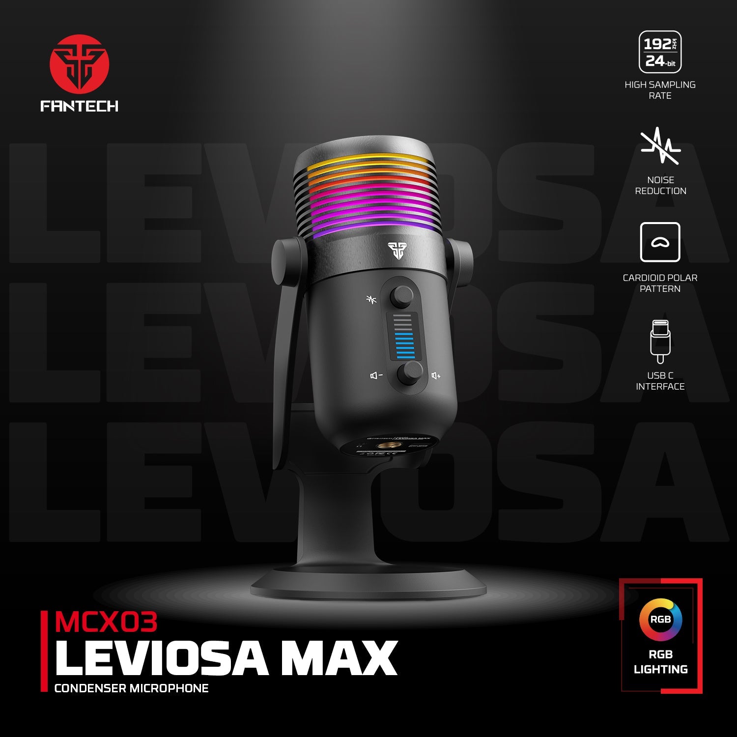 MCX03 LEVIOSA MAX CONDENSER MICROPHONE - CompuMe