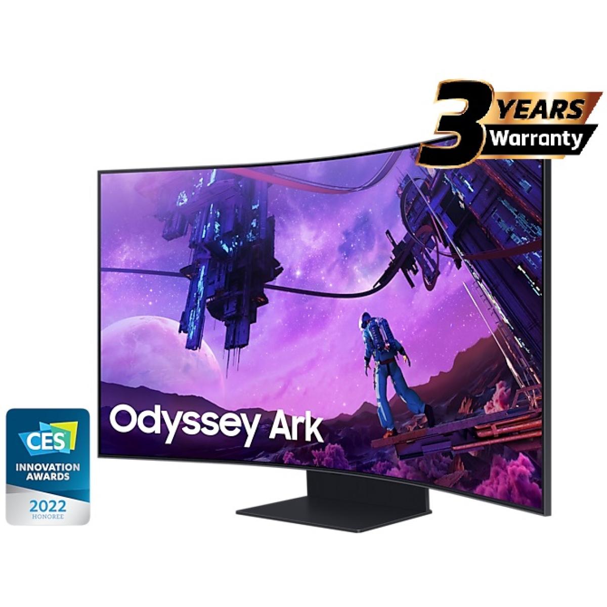 Samsung Odyssey ARK Smart 55" 4K UHD Curved Quantum Matrix Mini-Led, 165Hz 1ms(GTG), HDR 2000, 95% DCI Coverage PRO Colors, FreeSync Premium Pro, w/ Dolby Atmos Speakers & HAS Stand | LS55BG970NMXUE | Samsung Odyssey ARK Smart 55" 4K UHD Curved Quantum Matrix Mini-Led, 165Hz 1ms(GTG), HDR 2000, 95% DCI Coverage PRO Colors, FreeSync Premium Pro, w/ Dolby Atmos Speakers & HAS Stand | LS55BG970NMXUE |