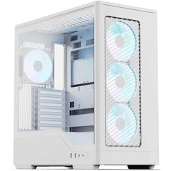 AeroCool D520A (White) ARGB Stylish & Aesthetic Design ATX Mid Tower Tempered Glass Gaming Case w/ 4 Pre-installed 120mm ARGB Fans & Type-C, (Reverse Connectors Motherboard Support) | ACL-D520A-WT-FRPW |