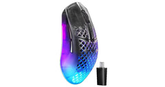 Aerox 3 Wireless Gen 2, Super-Light 68g Gaming Mouse, 4K Polling, 26K DPI Optical Sensor, Seamlessly switch between ultra-fast 2.4GHz gaming wireless and Bluetooth 5.0, (Shadow)
