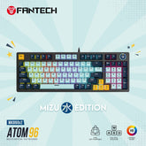 Fantech MK890V2 ATOM 96 RGB Mechanical Gaming Keyboard MIZU EDITION Sky Blue - CompuMe