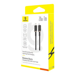 Baseus Dura Series USB-C to Lightning Fast Charging Cable 20W 1m — Black/Gold - P10377800U01-00