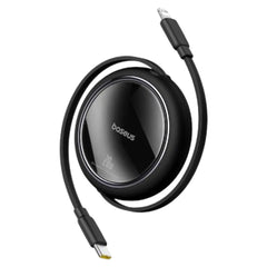 Baseus Free2Pull Retractable USB-C to Lightning Cable, 20W, 1m, Cluster Black - P10364501111-00