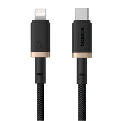 Baseus Dura Series USB-C to Lightning Fast Charging Cable 20W 1m — Black/Gold - P10377800U01-00