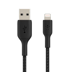 Belkin Boost Charge Braided USB-A to Lightning Cable 2m — Black - CAA002bt2MBK