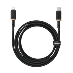 Baseus Dura Series USB-C to Lightning Fast Charging Cable, 20W, 2m, Black/Gold - P10377800U01-02