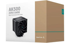 DeepCool AK500 ZERO DARK CPU Air Cooler 240w TDP Giant Heatsink 90mm Thickness with 5 Copper Heat Pipes BBHT Technology 120mm PWM Fan For AMD & Intel