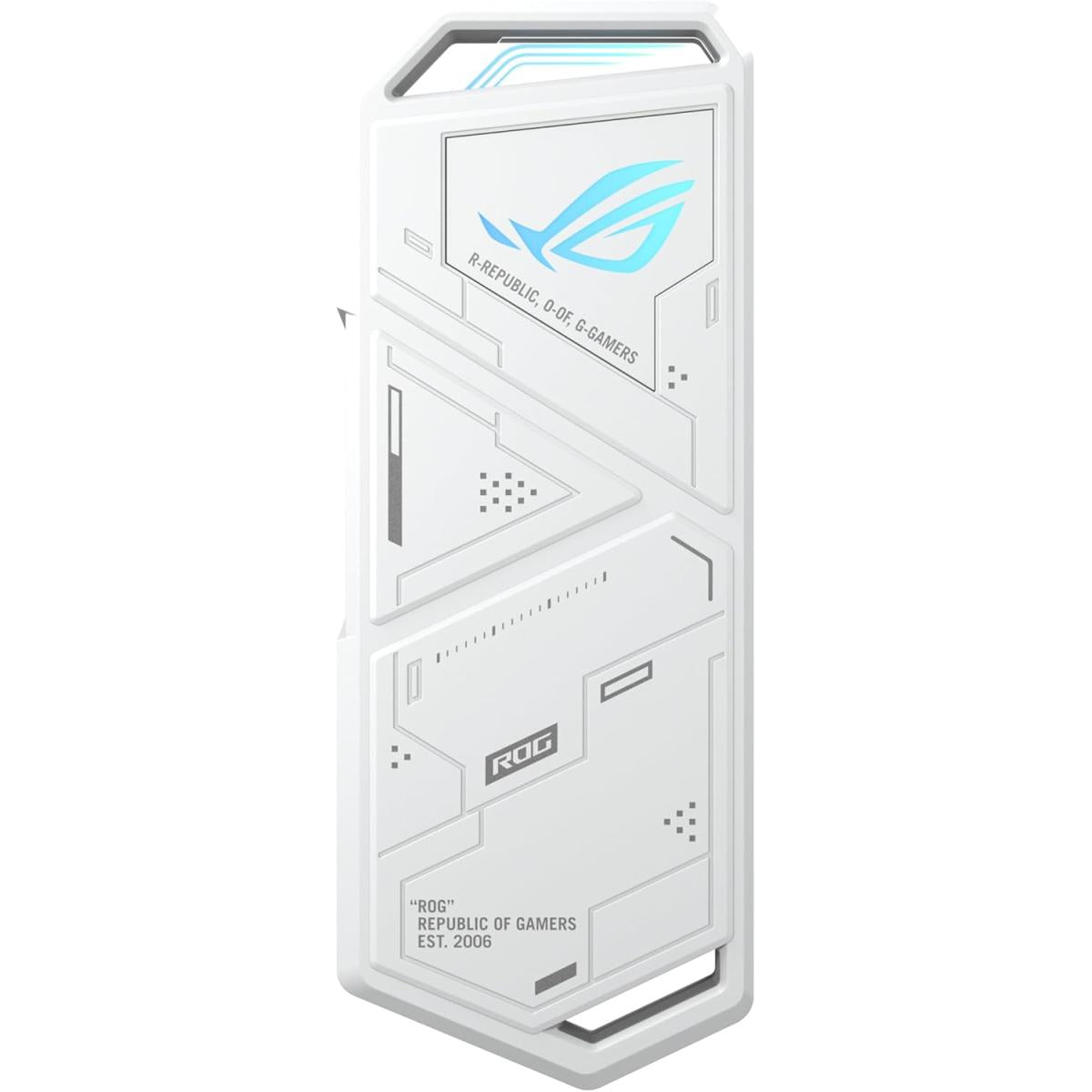 Asus Rog Strix Arion Aluminum Alloy M.2 Nvme Ssd Enclosure Usb 3.2 Gen 2 Type C (10 Gbps) W/ Exclusive Hanging Proteive Holder & Dual Usb C To C And Usb C To A Cables , White Asus Rog Strix Arion Aluminum Alloy M.2 Nvme Ssd Enclosure Usb 3.2 Gen 2 Type C (10 Gbps) W/ Exclusive Hanging Proteive Holder & Dual Usb C To C And Usb C To A Cables , White