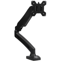 Arozzi Alzare Single Gas Lift Monitor Arm 360° Screen Rotation Cable Management Black - CompuMe