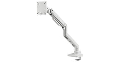 SilverStone ARM14 (White) Single Monitor Arm w/ Heavy-Duty Gas Spring Design & Versatile Adjustability, For Monitors Up To 49" Size & 20kg Weight, VESA Mounting Interface Standard (MIS), 100mm x 100mm / 75mm x 75 mm Mounting Hole