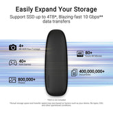 Asus Cobble Usb C 3.2 Gen 2x1 Ssd Enclosure (up To 10 Gbps Transmission, Dual M.2 Nvme Pcie And Sata Interfaces, M.2 Q Latch, Ip55 Water And Dust Proteion, Windows, Macos) Black