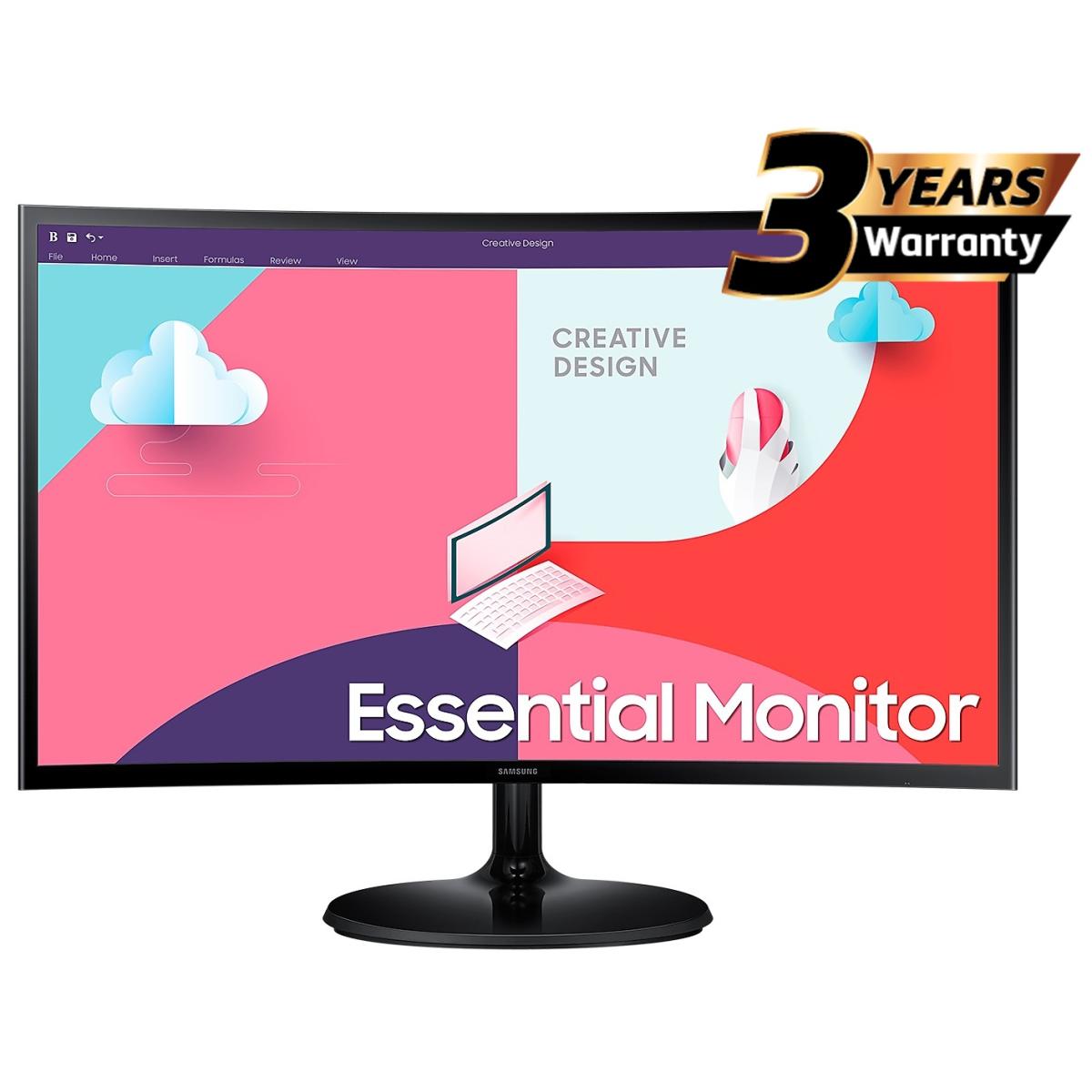 Samsung 24" (C360) Full-HD, VA Curved Monitor, 75Hz w/ AMD FreeSync, 4MS (GTG), AMD FreeSync,Eye Saver Mode & Flicker Free | LS24C360EAMXZN | - CompuMe