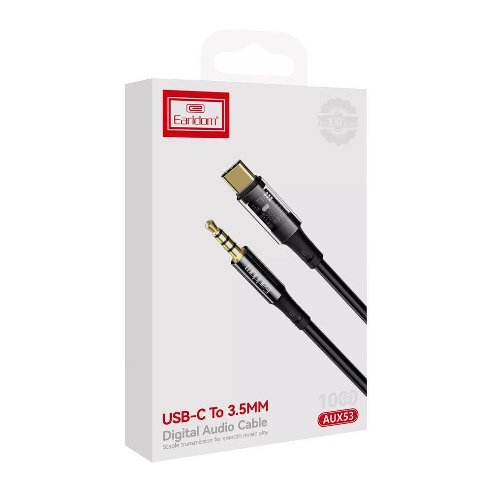 Audio cable Earldom ET-AUX53, 3.5mm to Type-C, 1.0m - CompuMe