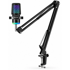 BOYA CastMic G40B USB Condenser Microphone Boom Arm Kit with RGB & ENC