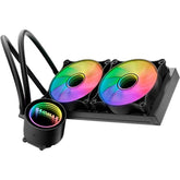 Raidmax Infinita Ls240 Aio Water Cooling System 240mm Argb/rgb Light Pwm Compatible With Intel & Amd Cpu Socket . Black