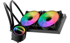 Raidmax Infinita LS240 AIO Water Cooling System 240mm ARGB/RGB Light PWM Compatible with Intel & AMD CPU Socket . Black