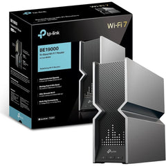 TP-Link Archer BE800 Tri-Band BE19000 WiFi 7 Router | 12-Stream 19 Gbps | 2×10G + 4×2.5G Ports | LED Screen, 8 High-Performance Antennas | VPN, Easy Mesh, HomeShield, Private IoT, Free Expert Help