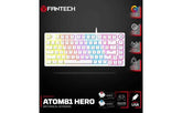 Fantech Hero MK875 V2 RGB Gaming Keyboard, (White/Red Switch), Hot-Swappable For PS5 - PS4 - PC Compatible, 17 Lighting Modes (عربي)