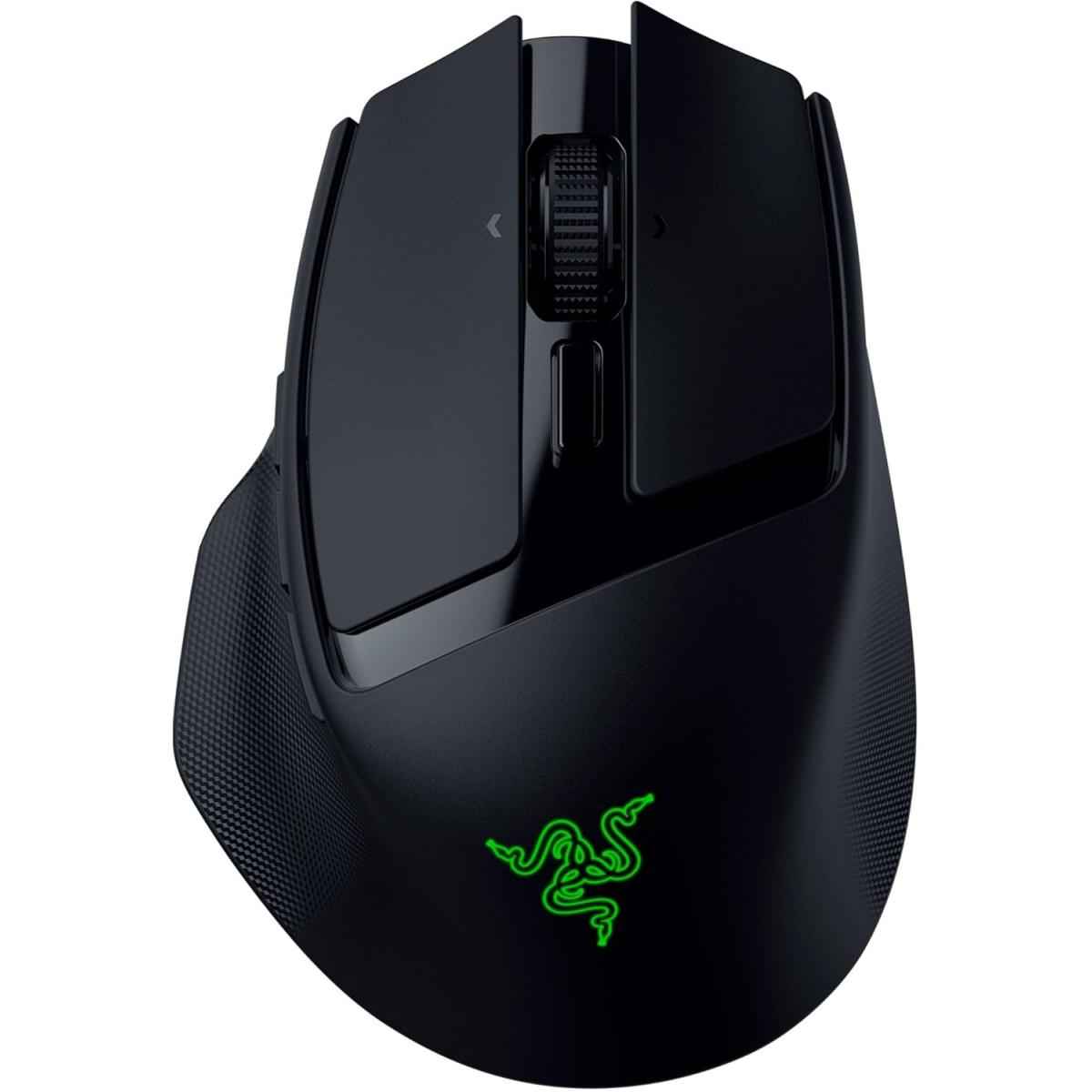 Razer Basilisk Mobile Portable Ergonomic Wireless Gaming Mouse: 10 Programmable Controls Hyperscroll Optical Switches Gen 3 Long Battery Life Ai Prompt 2.4 Ghz, Bluetooth, Usb C
