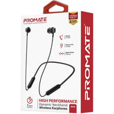 Promate Bali Dynamic Neckband Bluetooth v5.0 Magnetic Closure Secure Fit Headset w/ Built-in MIC 7 Hours Long Playtime - Black
