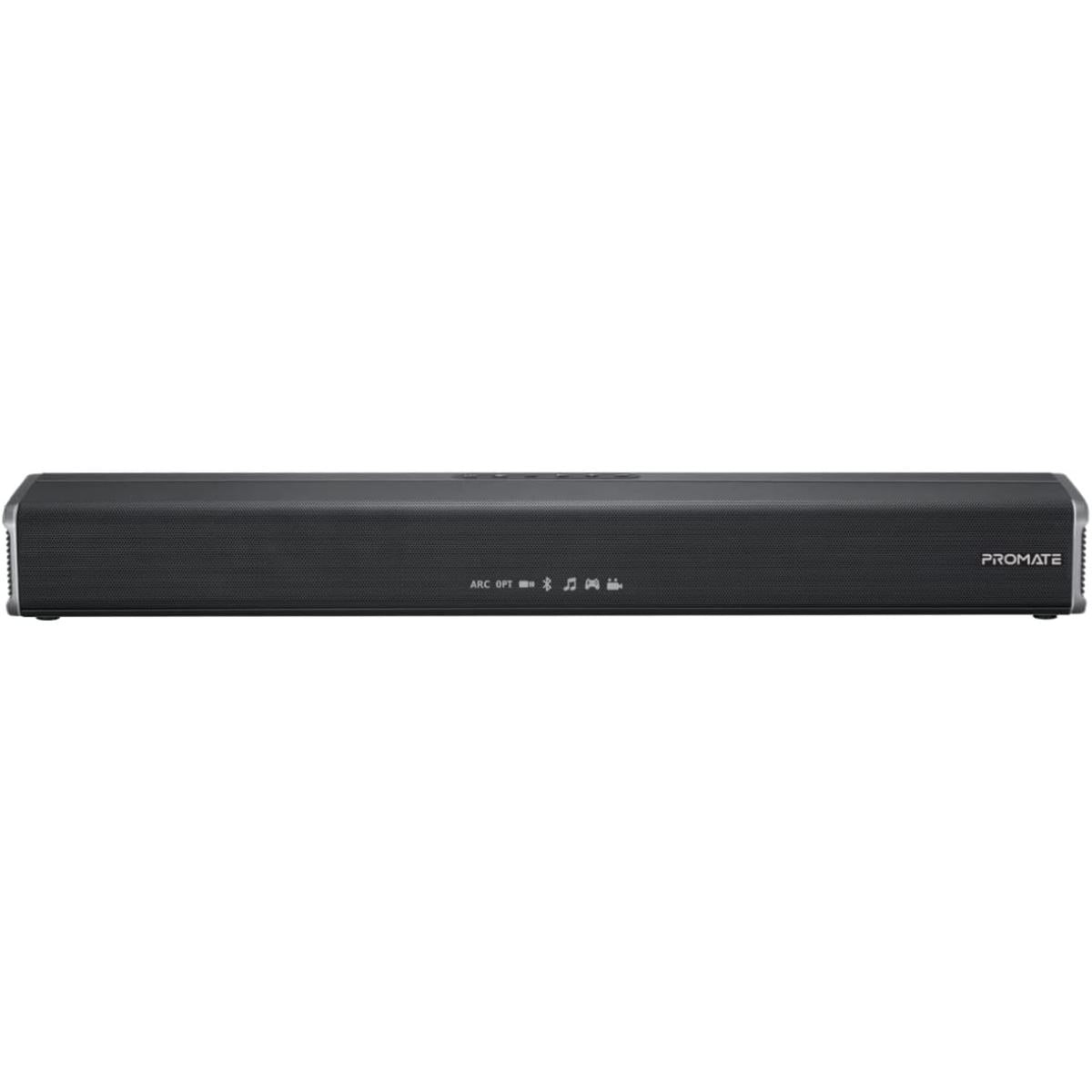Promate Castbar 60 60w Soundbar Premium Ultra Slim Multipoint Pairing Bass Boost Speaker With Remote Control Bluetooth V5.0 Usb & Hdmi & Aux Support - CompuMe Promate Castbar 60 60w Soundbar Premium Ultra Slim Multipoint Pairing Bass Boost Speaker With Remote Control Bluetooth V5.0 Usb & Hdmi & Aux Support - CompuMe