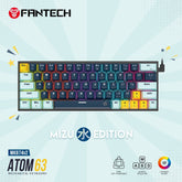 Fantech MK874 V2 Atom 63 Hot swappable Mechanical Keyboard Navy Blue - CompuMe