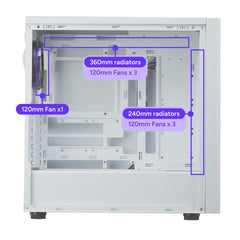 Cooler Master ARGB PC case for desktop computer builds and component installation