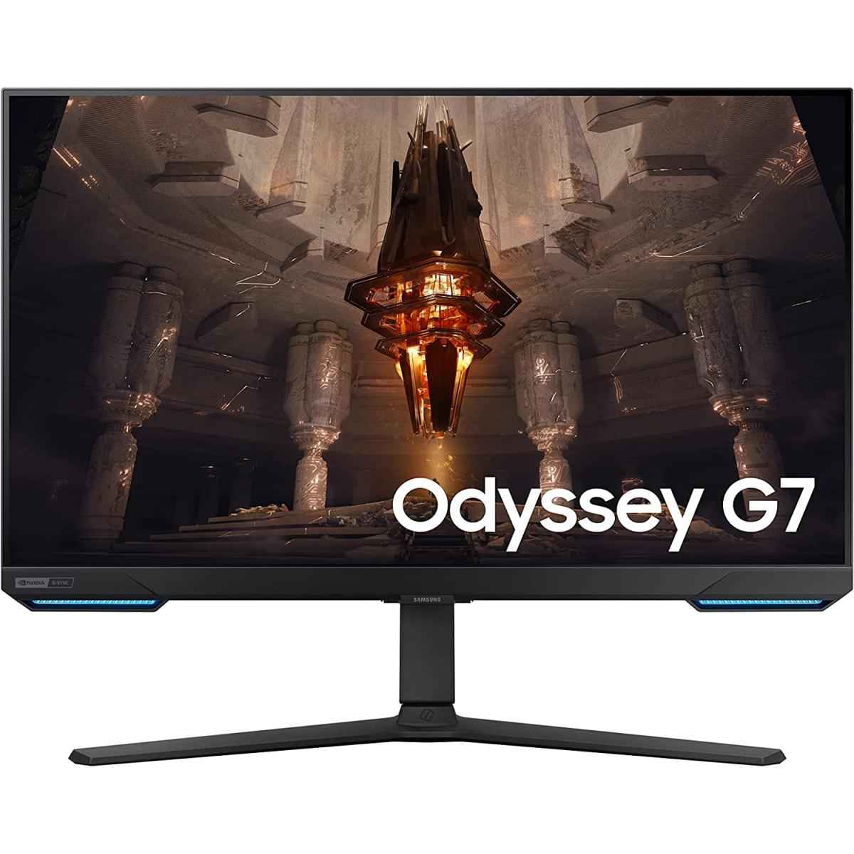 Samsung 28” Odyssey G7 Smart G70b Series 4k Ips 144hz 1ms Hdr 400 Hdmi 2.1 G Sync & Freesync W/ Ajdustable Stand & Speakers