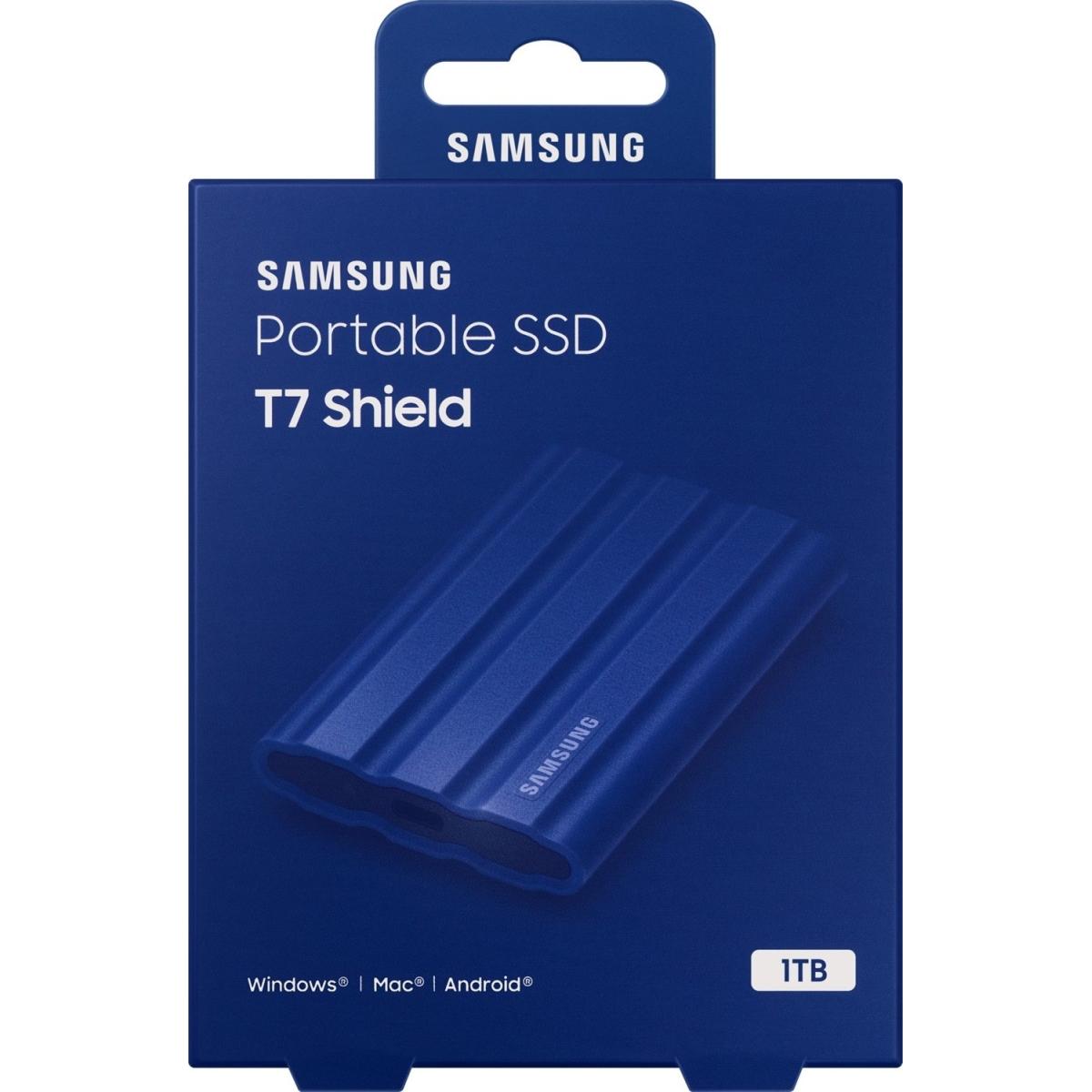 Samsung T7 Shield Portable Ssd Usb 3.2 1tb Ip65 Rating For Water & Dust Resistance For Pc / Mac / Android / Gaming Consoles Blue Samsung T7 Shield Portable Ssd Usb 3.2 1tb Ip65 Rating For Water & Dust Resistance For Pc / Mac / Android / Gaming Consoles Blue