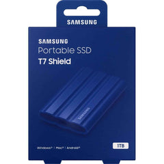 Samsung T7 Shield Portable Ssd Usb 3.2 1tb Ip65 Rating For Water & Dust Resistance For Pc / Mac / Android / Gaming Consoles Blue