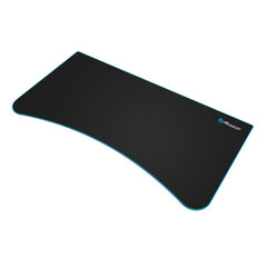 Arozzi Arena Ultrawide Curved Gaming And Office Desk With Full Surface Water Resistant Desk Mat Blue Border