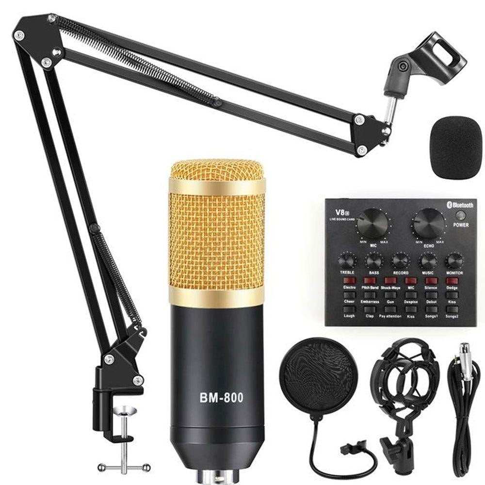 BM-800 Professional Condenser Microphone with V8 Soundcard - CompuMe