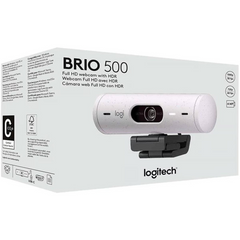 Logitech Brio 500 Full HD Webcam with Auto Light Correction Dual Noise Reduction Mics Streaming -Graphite - Black