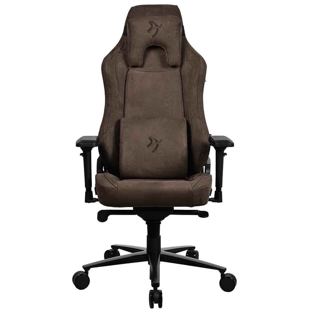 Arozzi Vernazza Supersoft Upholstery Material Has A Unique Velvety Texture That Is Fluid Repellant & Breathable Memory Foam Lumbar Support 4d Armrest Brown