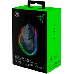 Razer Basilisk V3 35k Wired Gaming Mouse, Right Handed, Focus Pro 35k Optical Sensor Gen 2, 35000 Max Dpi, Optical Mouse Switches Gen 3, 4 Way Razer Hyperscroll Tilt Wheel, Black