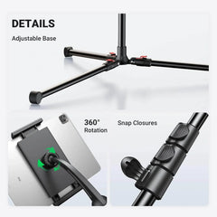 UGREEN 15647 TABLET TRIPOD FLOOR STAND - 68-Inch Height Adjustable