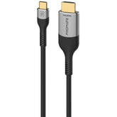 Promate Mediacord 8k Type C To Hdmi Cable, Premium Type C (thunderbolt 4) To Hdmi Av Cable With 48gbps Transfer Speed, 10000+ Bend Lifespan And Nylon Braided Cord For Usb Type C Enabled Devices