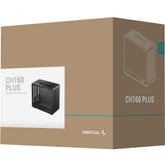 DeepCool CH160 PLUS Micro-ATX Computer Case, Up to 240mm Radiator & 4x Fan Support, ABS + SPCC + Tempered Glass Materials, Black