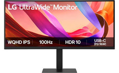LG 34U650A-B 34" IPS Curved 3800R UltraWide™ QHD HDR 10 Adjustable Stand ALL-in-One USB C 96w DP & 2x 7w Speakers - Black