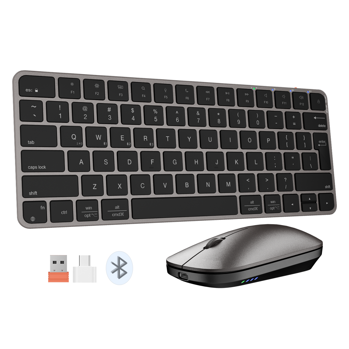 Meetion ikey C210 Wireless Ultra-thin Keyboard and Mouse Combo -Black