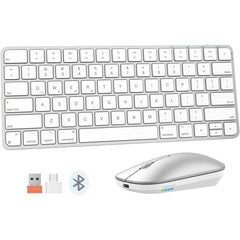 Meetion ikey C210 Wireless Ultra-thin Keyboard and Mouse Combo -White