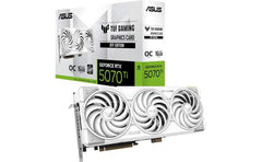 ASUS TUF Gaming GeForce RTX ™ 5070 Ti 16GB GDDR7 BTF White OC Edition Gaming Graphics Card (PCIe® 5.0, HDMI®/DP 2.1, 3.125-slot, Military-Grade Components, with a Detachable GC-HPWR Adapter)