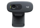Logitech C270 HD Webcam, 720p, Widescreen HD Video Calling,Light Correction, Noise-Reducing Mic, PC/Mac/Laptop/Macbook - Black - CompuMe